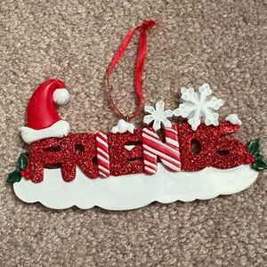 Festive Friends Holiday Ornament - Red and White